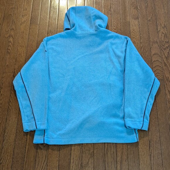 Y2K Nike Baby Blue Spellout Logo Fleece Hoodie - Size L - Picture 4 of 4